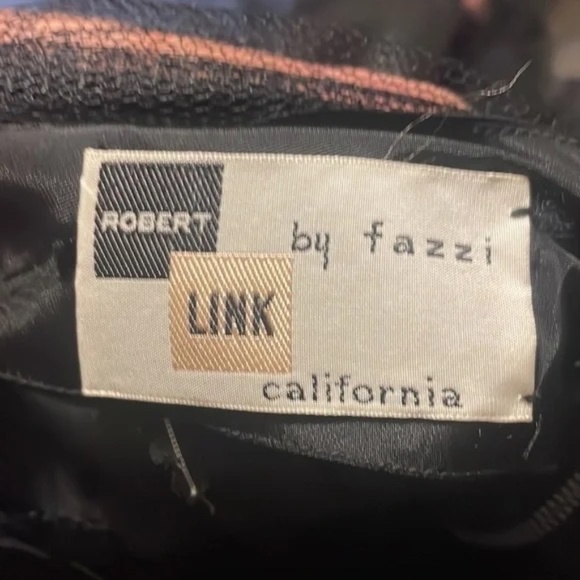 Robert Link By Fazzi California Black Pink Floral Lace Prom Dresses, Size XS - Picture 8 of 11